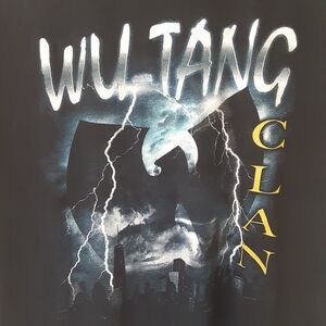 Wu Tang Clan Lightning Adult Mens S Black Short Sleeve T Shirt Rap Hip Hop Tee